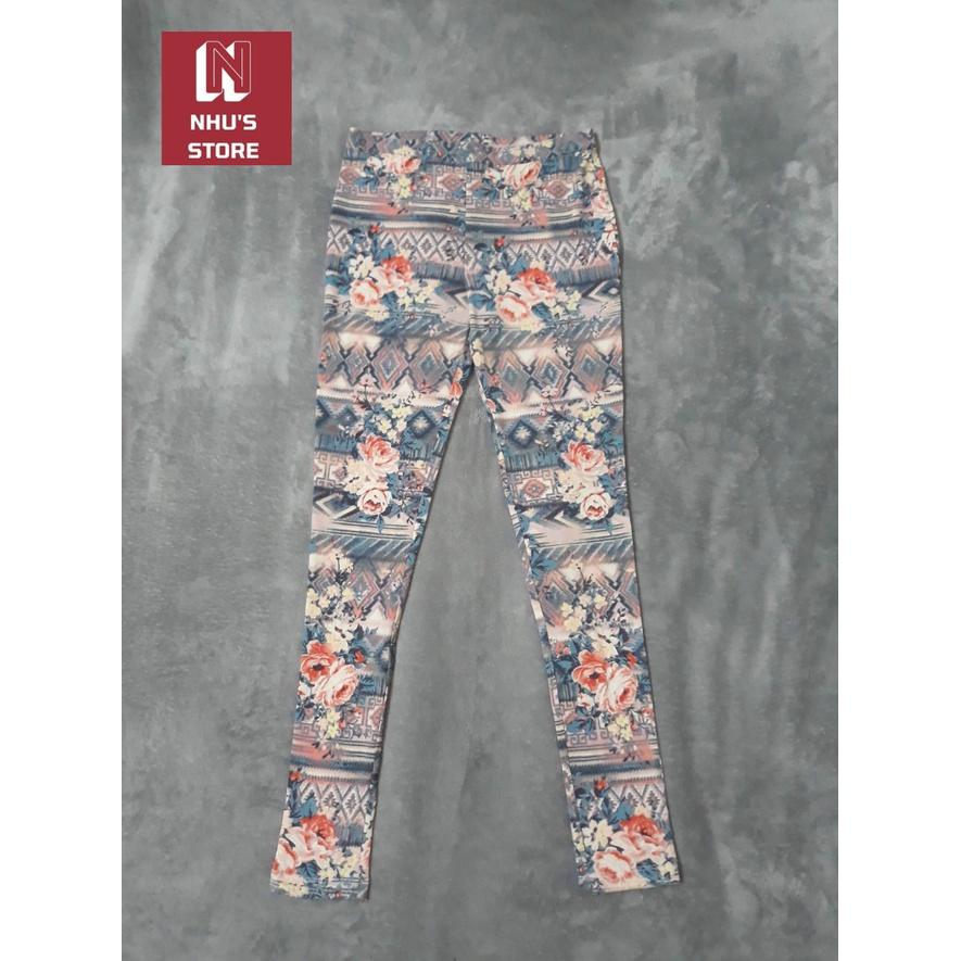Quần Legging thun dành cho bạn nữ với nhiều họa tiết dùng để tập gym/yoga , co giãn 4 chiều thoải mái