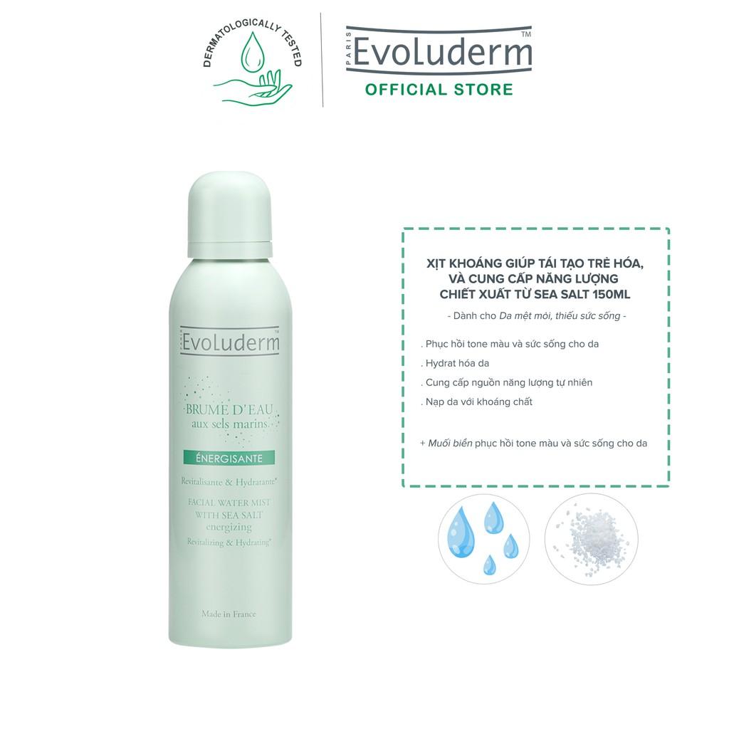 Xịt khoáng Evoluderm giúp tái tạo trẻ hóa bổ sung khoáng chất và dưỡng ẩm cho làn da chiết xuất từ Sea Salt 150ml