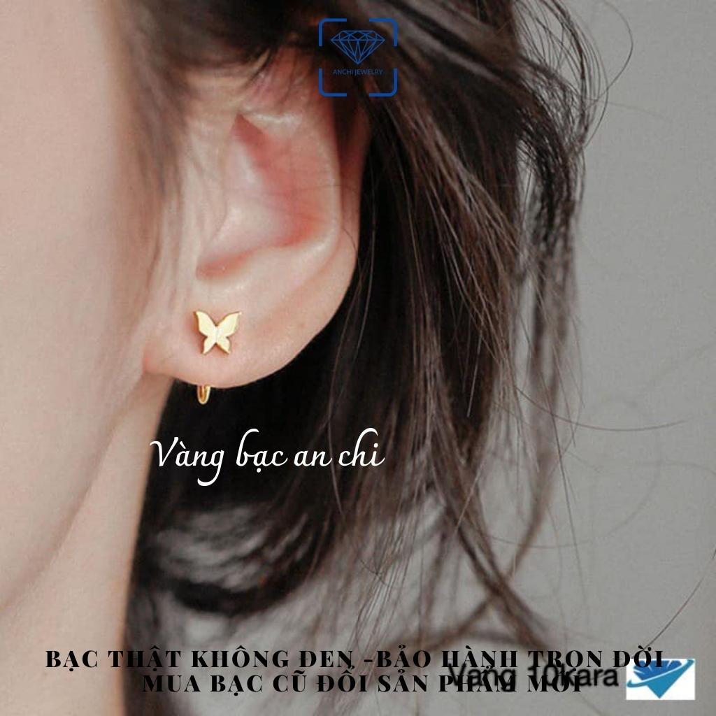 Bông tai bạc nữ cánh bướm butterfly phụ kiện trang sức nữ Anchi jewelry