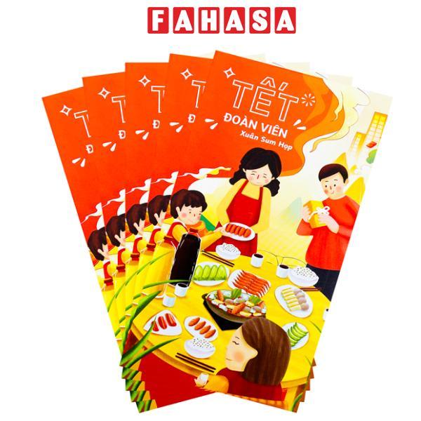 Bộ 5 Bao Lì Xì Tết Bính Ngọ 2026 - Tết Đoàn Viên - futurebook L188 - Xuân Sum Họp