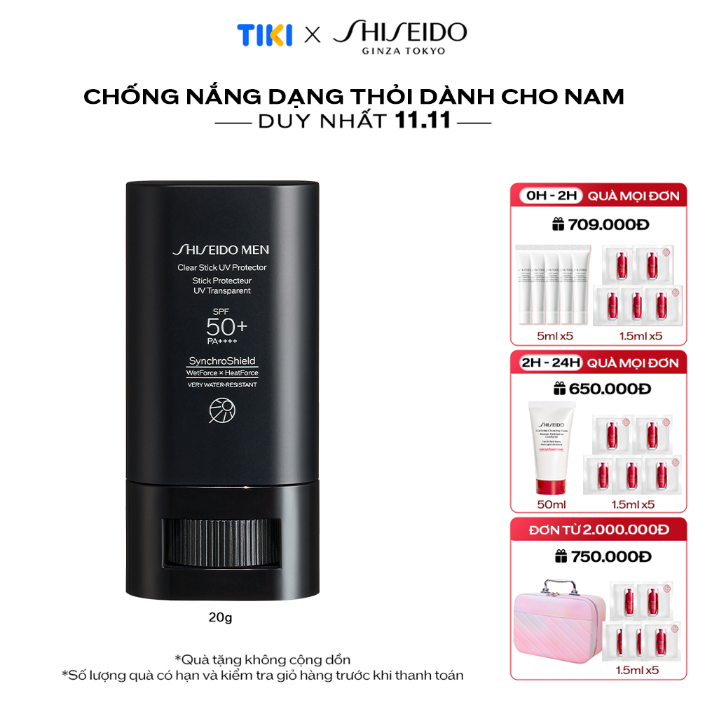 Chống nắng dạng thỏi Shiseido Men Clear Stick UV Protector 20g
