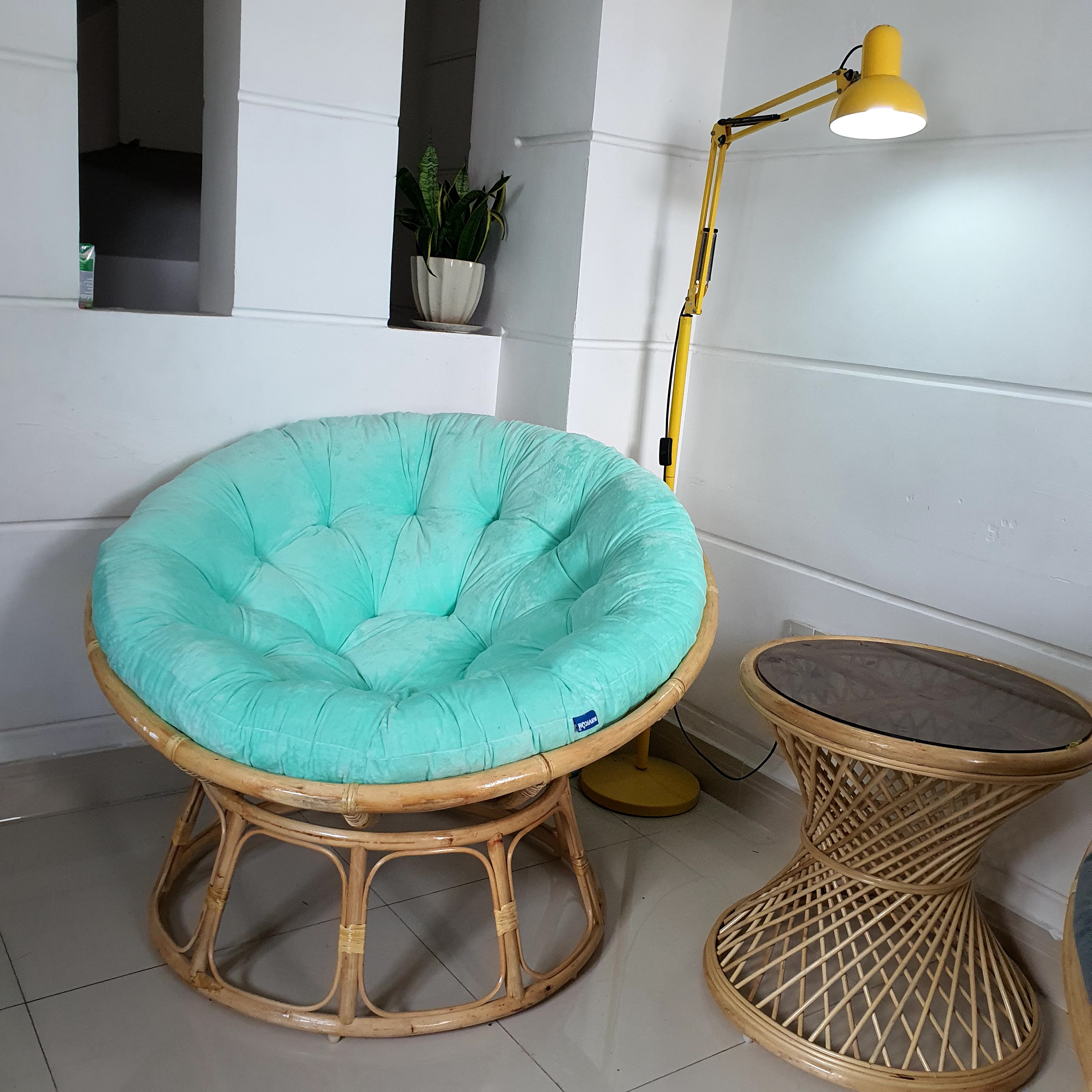 Ghế thư giãn papasan NAVICOM  đủ size (Nệm nhung xanh ngọc)