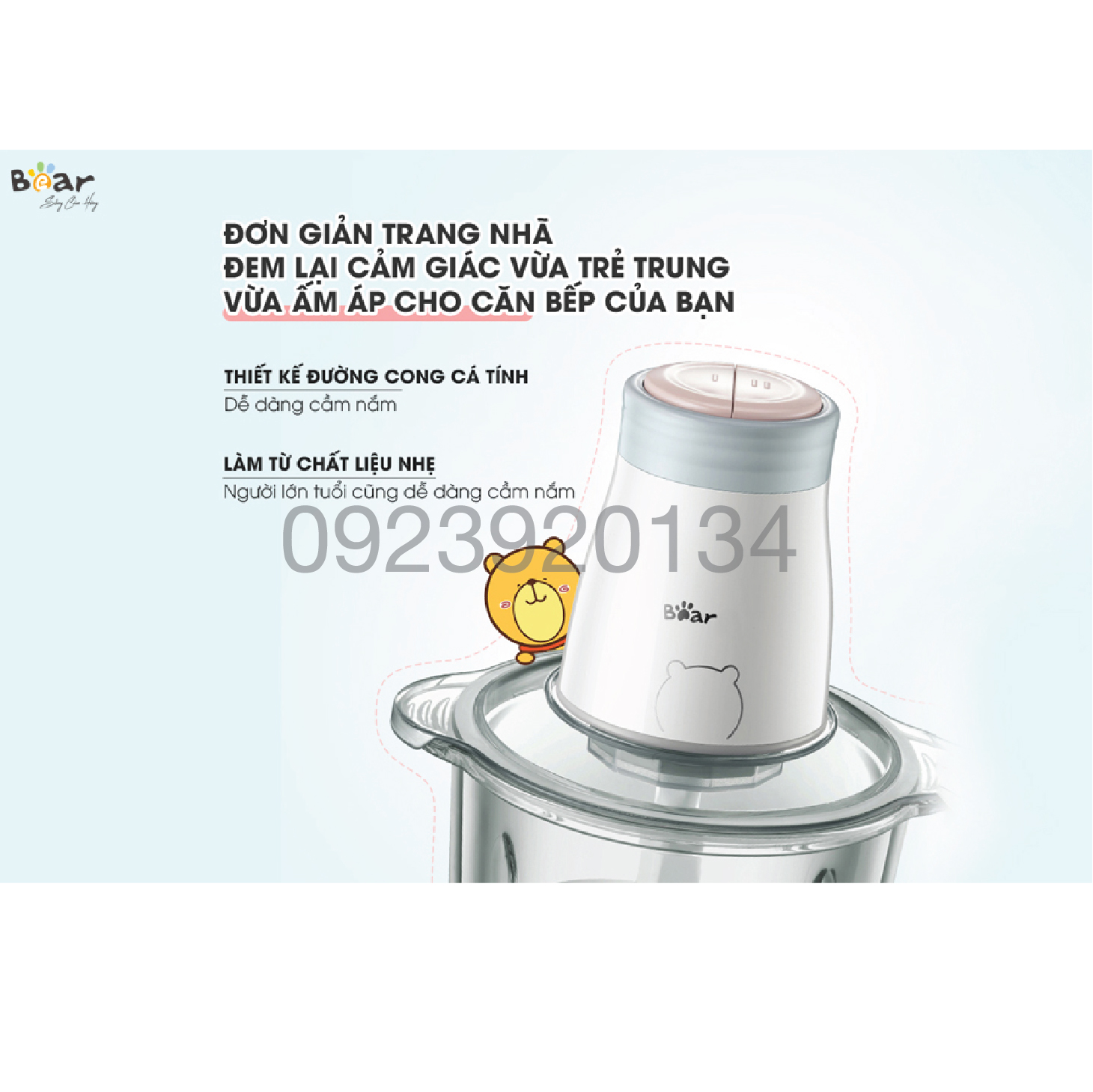 Máy xay thịt bear FC-B20V1 - Hàng Chính Hãng