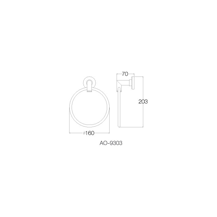 Vòng treo khăn - INOX SUS 304 AO-9303