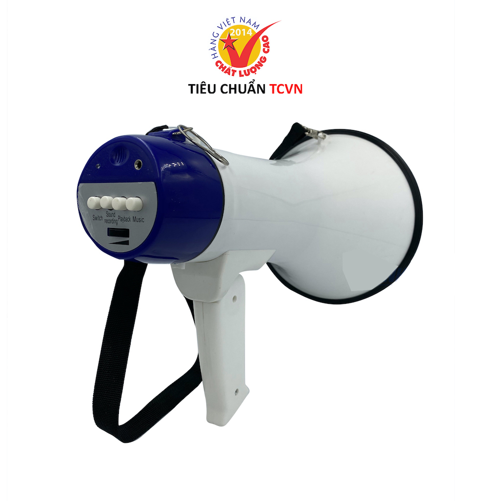 Loa pccc cầm tay Megaphone HTY-16S có còi hú báo động pccc, gọn nhẹ, công suất 30W (trắng)