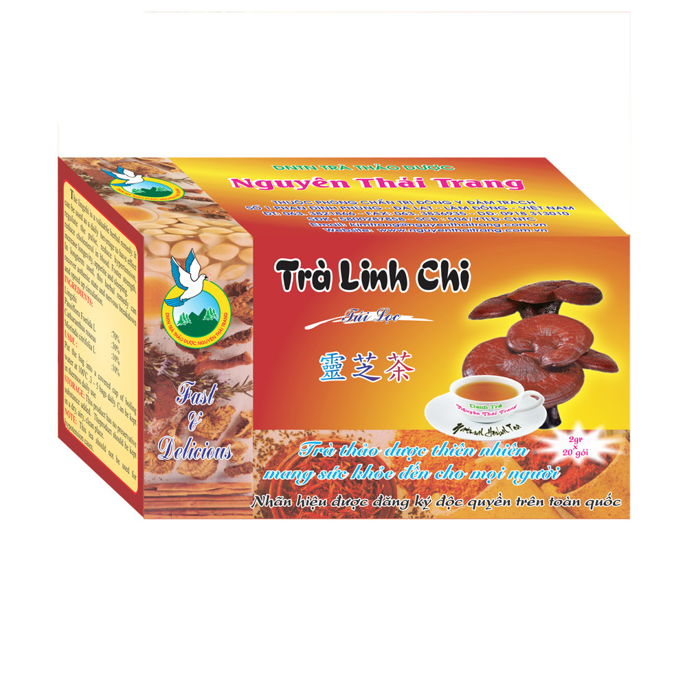 Trà Linh Chi Tăng Tuổi Thọ, Bồi Bổ Sức Khỏe (Hộp 20 Túi Lọc X 2gr) - Nguyên Thái Trang – Thảo Dược Thiên Nhiên