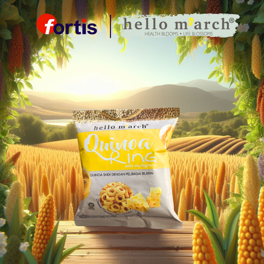 Snack Ngũ Cốc Vị Phô Mai Hạt Quinoa Hello March Gói 30g