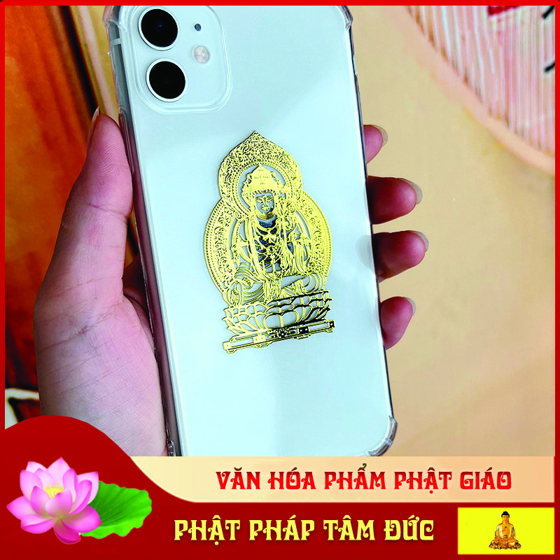 Miếng dán điện thoại, laptop phong thủy hình phật, miếng dán điện thoại tài lộc - Chiêu tài hút lộc, mang lại may mắn cho gia chủ.