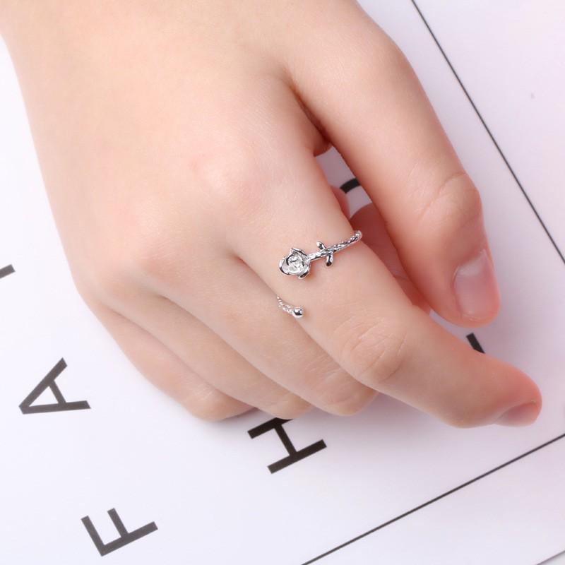 Nhẫn Nữ Freesize Hoa Hồng Nhỏ Cá Tính Thời Trang Hàn Quốc FN11