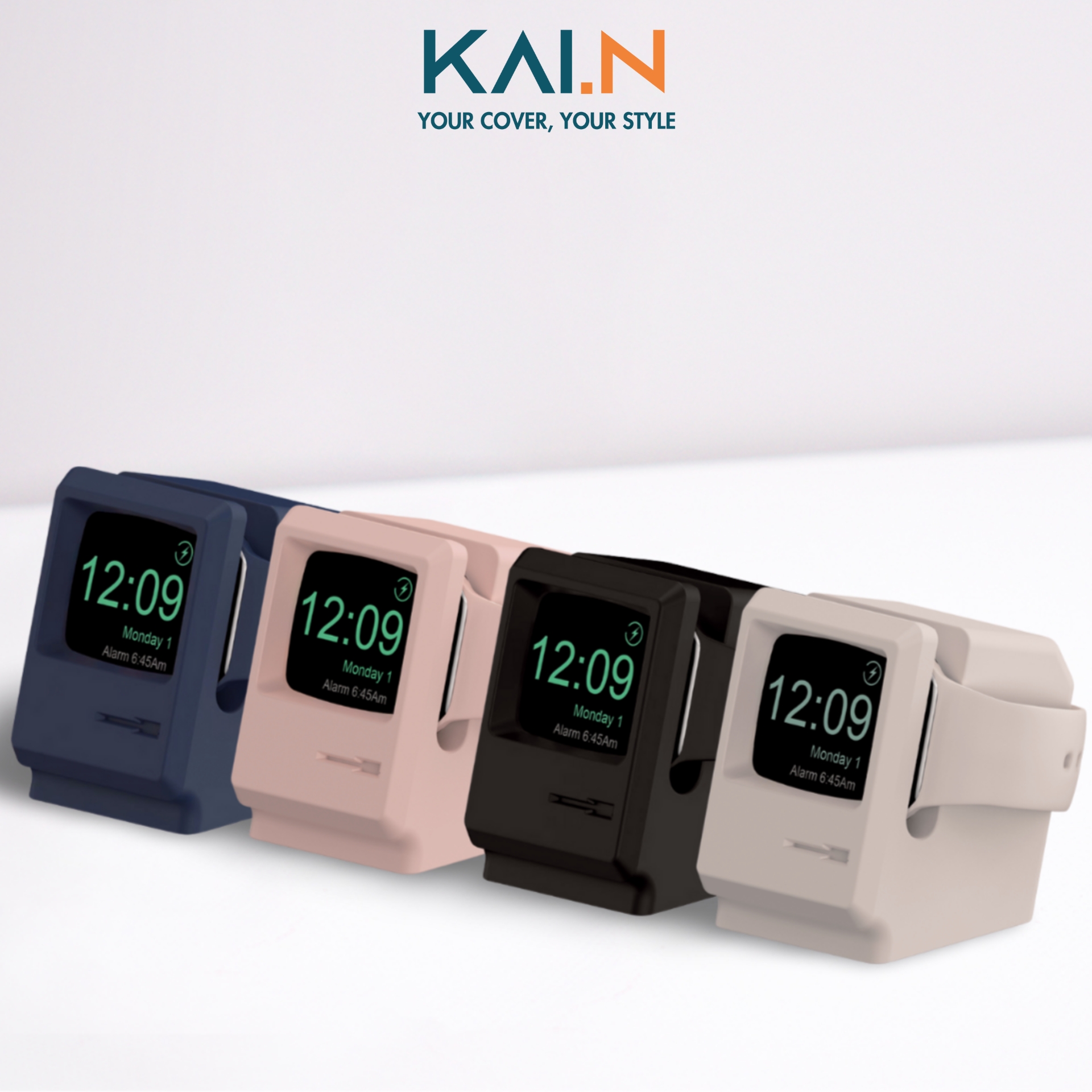 Giá Đỡ Dành Cho Dock Sạc Apple Watch Ultra/ Apple Watch Series 1-8/SE/SE 2022, Kai.N Monitor Silicone Stand - Hàng Chính Hãng