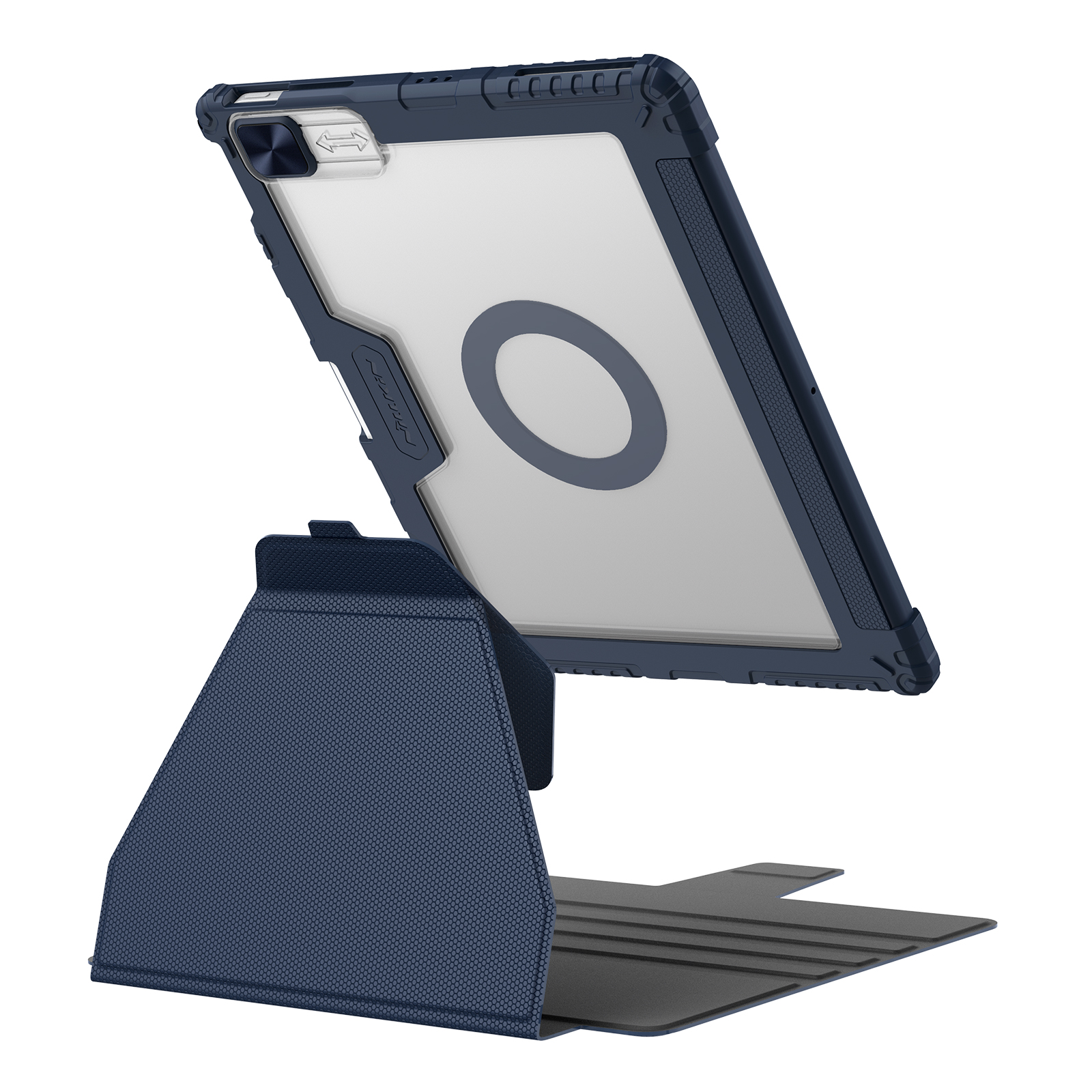 Bao da cho iPad Pro 11 inch & iPad Pro 12.9 inch 2020/2021/2022 Nillkin Bumper SnapSafe Case (Tích hợp khe cắm bút, Nắp tháo rời từ tính điều chỉnh tự do ở mọi góc 360°) - Hàng Chính Hãng