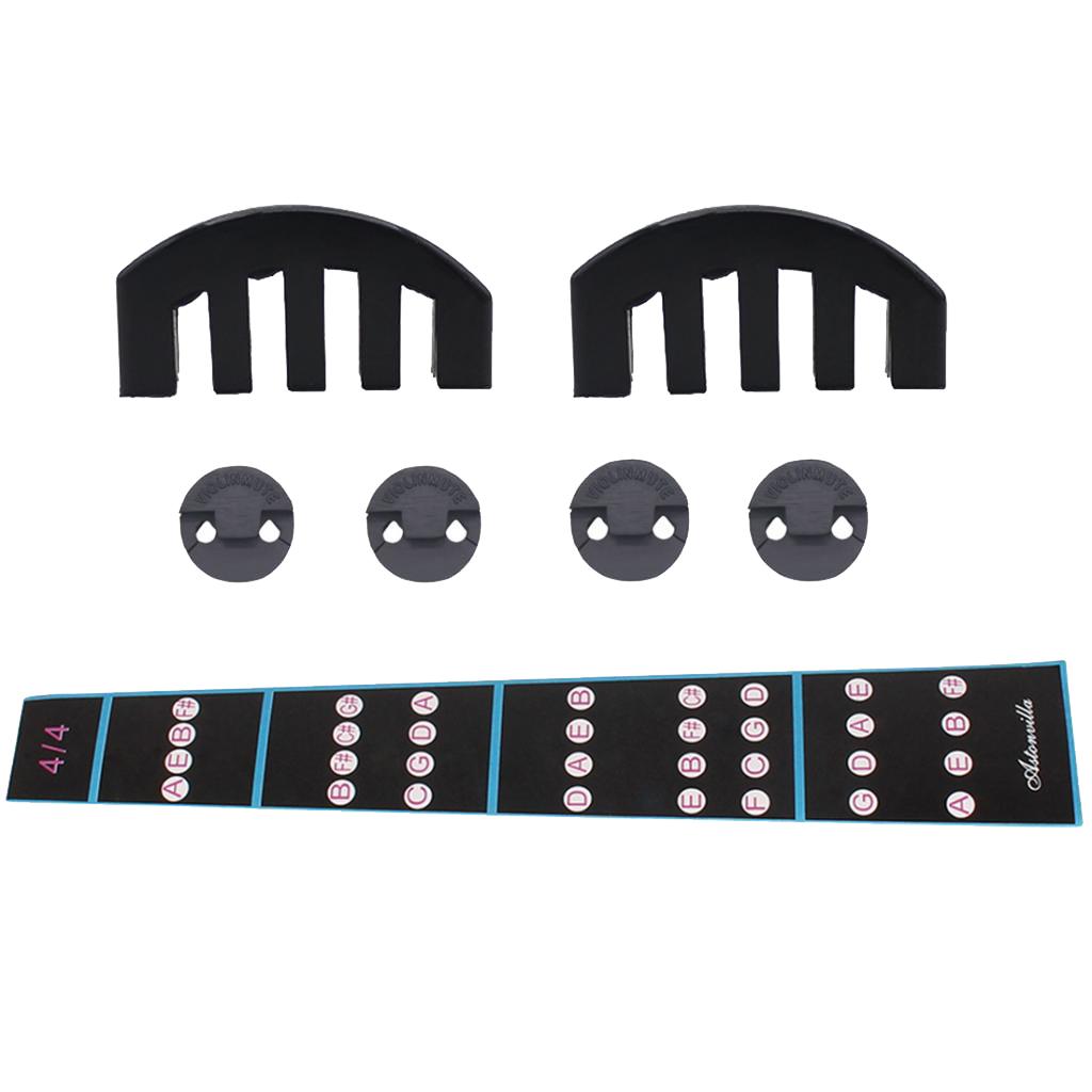 7pack Violin Practice Mute Tool Violin Finger Guide Pack for Beginners