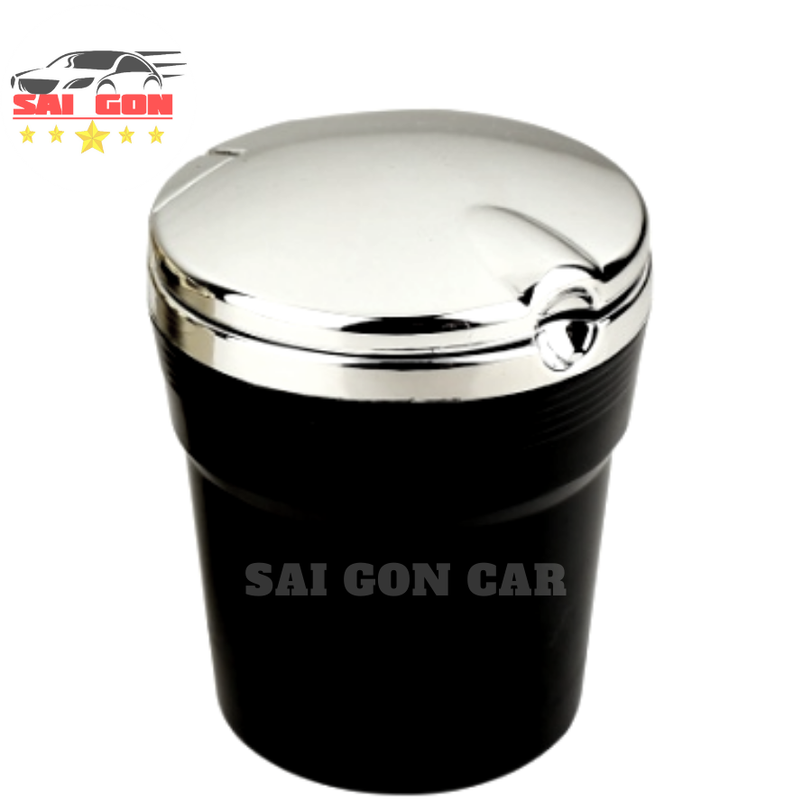 Gạt tàn thuốc có nắp chống hôi, có đèn led, gạt tàn dùng cho xe ô tô có logo theo xe.
