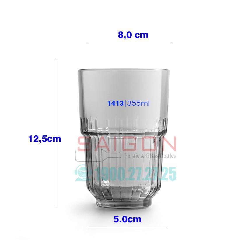 Ly Thủy Tinh Cường Lực LinQ Grey Beverage 266ml | 355ml | 414ml , Tùy Chọn Dung Tích
