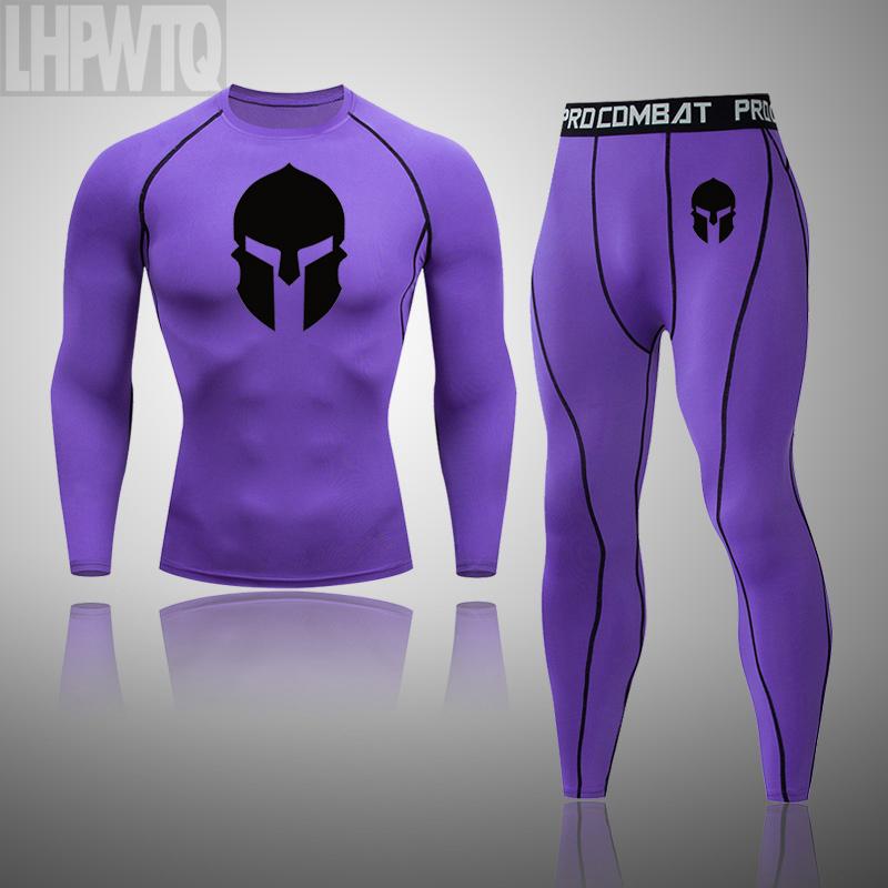 Chạy Bộ Nam Bộ Tập Gym Quần Legging Nhiệt Đồ Lót Spartan Nén Tập Thể Hình MMA Rashguard Nam Khô Nhanh Quần Theo Dõi Phù Hợp Với