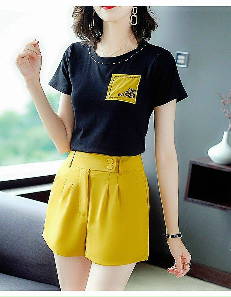 SET BỘ QUẦN SHORT ÁO THUN PHỐI MÀU CAO CẤP - K131