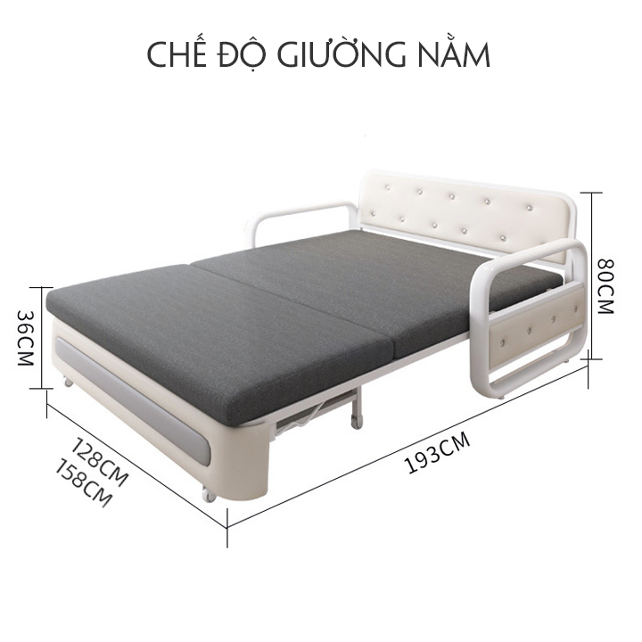 Giường sofa thông minh hà nội, giường gấp thông minh 2 trong 1 có ngăn chứa đồ