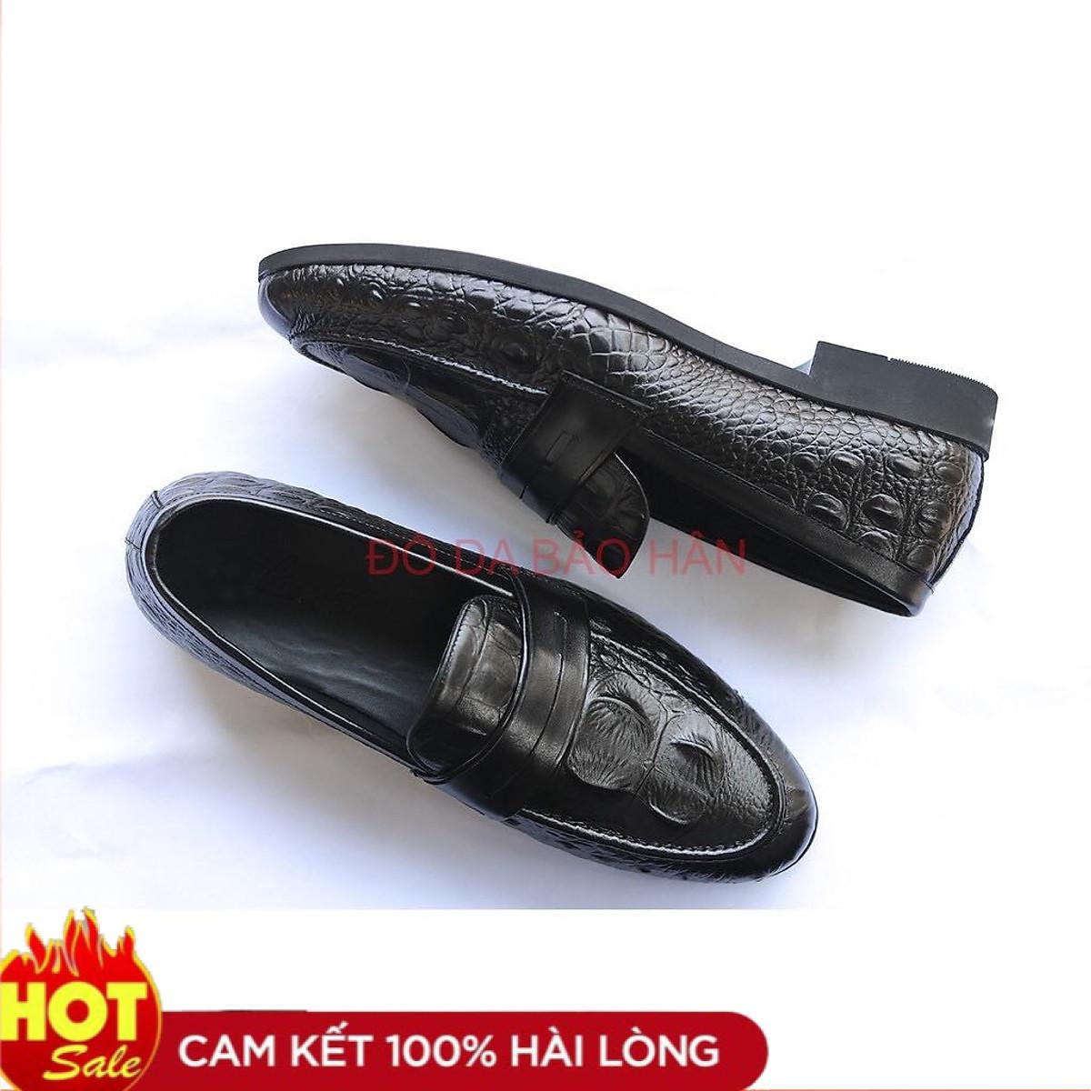 Giày Tây Nam Vân Cá Sấu Cao Cấp