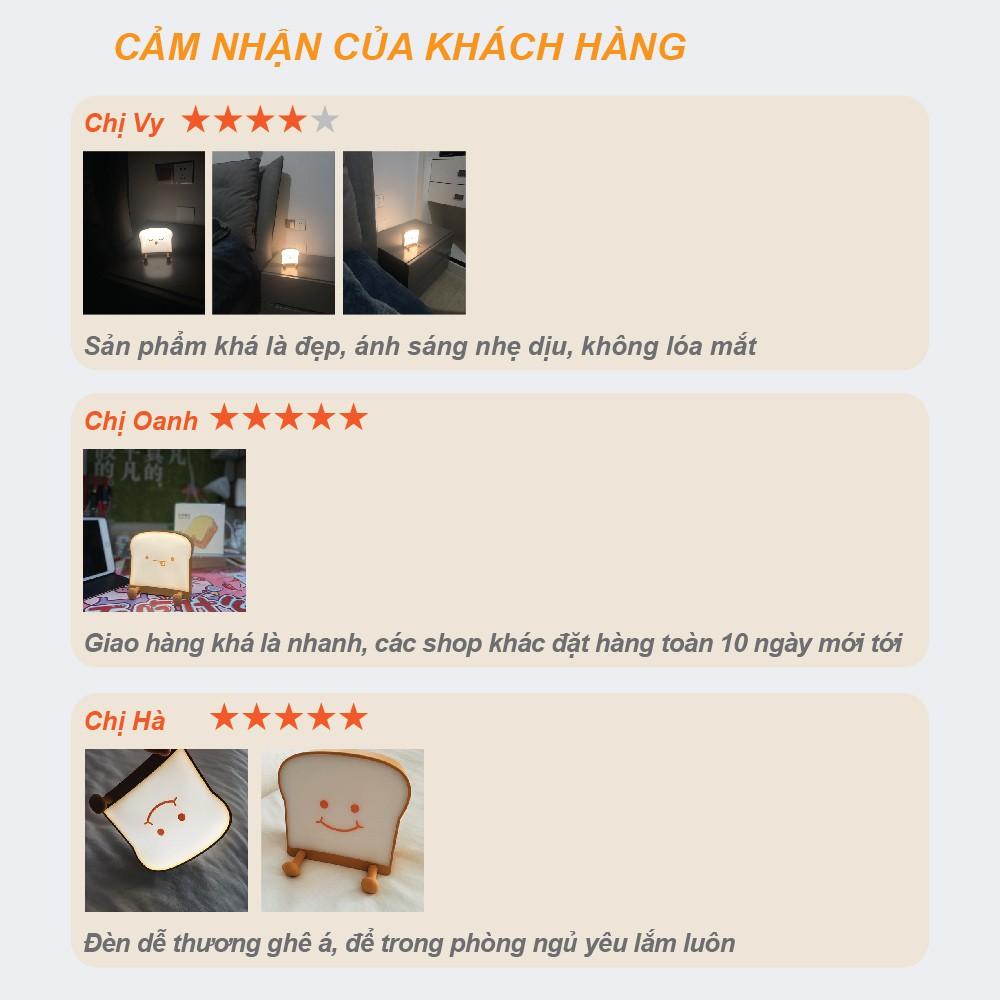 Đèn Sandwich bánh mì trang trí phòng ngủ bàn làm việc 2 mặt đèn pin siêu dài kiêm giá đỡ điện thoại siêu đáng yêu