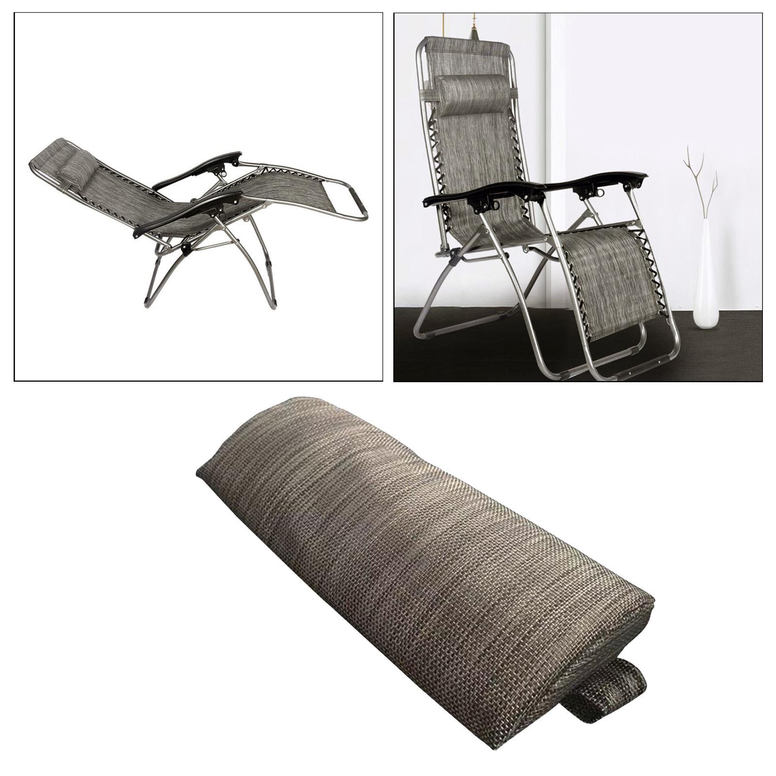 2X Headrest Head Pillow for Patio Lounge Folding Chair Lumbar Pillow Coffee
