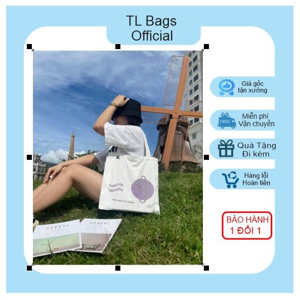 TúI Tote Canvas, TL Chất Mềm Mại, Form Dáng Cute, Phù hợp Đi Chơi Đi Dạo Chụp Ảnh Các Kiểu