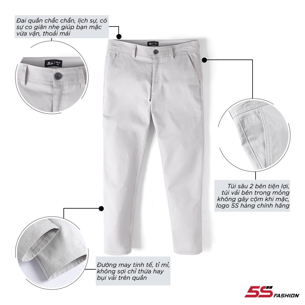 Quần Kaki Dài Nam 5S Basic, Chất Liệu Mềm, Thoáng Mát, Phom Slimfit, Chống Phai Màu, Độ Bền Cao