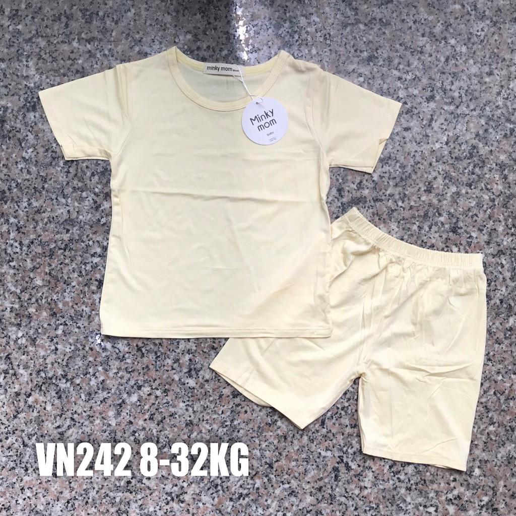 Bộ Minky Mom Cộc Tay, Ngắn Tay. Bộ Mimky Mom siêu mềm mịn mát cho bé trai bé gái, Size Từ 80-150.