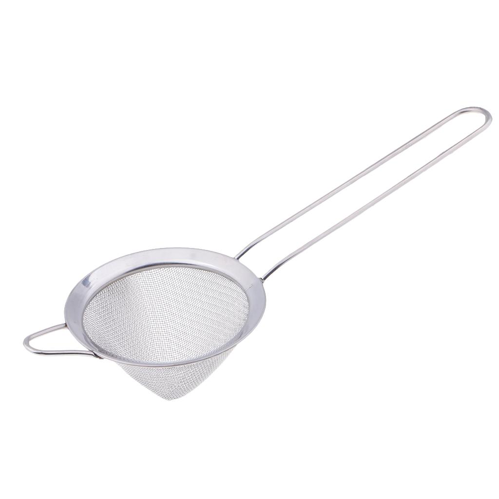 Stainless Steel Fine Mesh Strainer Bowl Drainer Sieve Colander Sifter 7/9/12/14/16/18cm