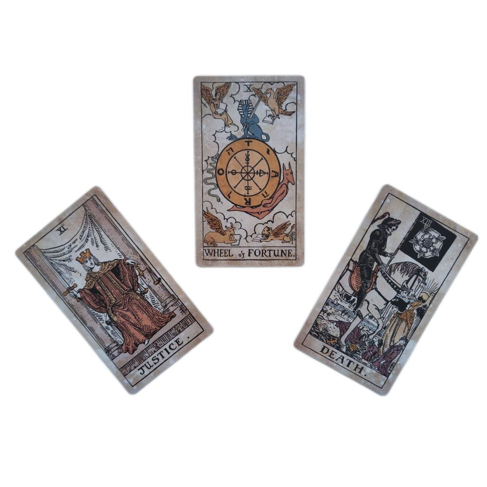 [Size Gốc] Bộ Bài Tarot Vintage 78 Lá Bài 7x12 Cm Tặng Đá Thanh Tẩy