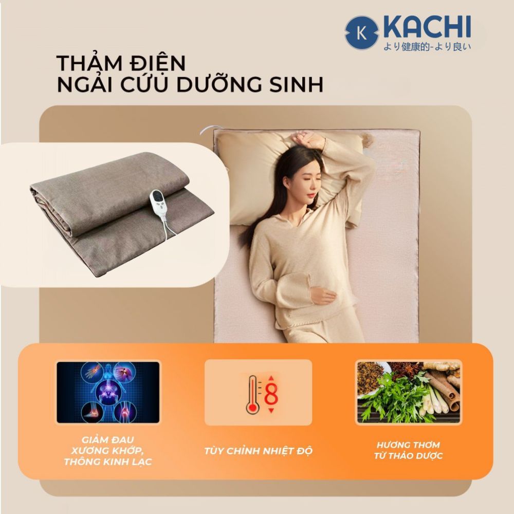 Thảm Điện Ngải Cứu Kachi MK421: Giải Pháp Trị Liệu Đông Y Toàn Diện Ngay Tại Nhà - hàng chính hãng