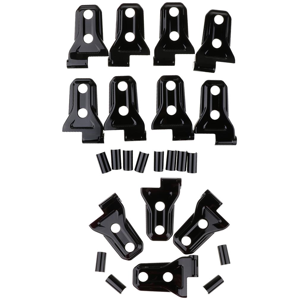 4Pcs Black Door Hinge Covers Trim Fits for 2018 Wrangler JL Unlimited