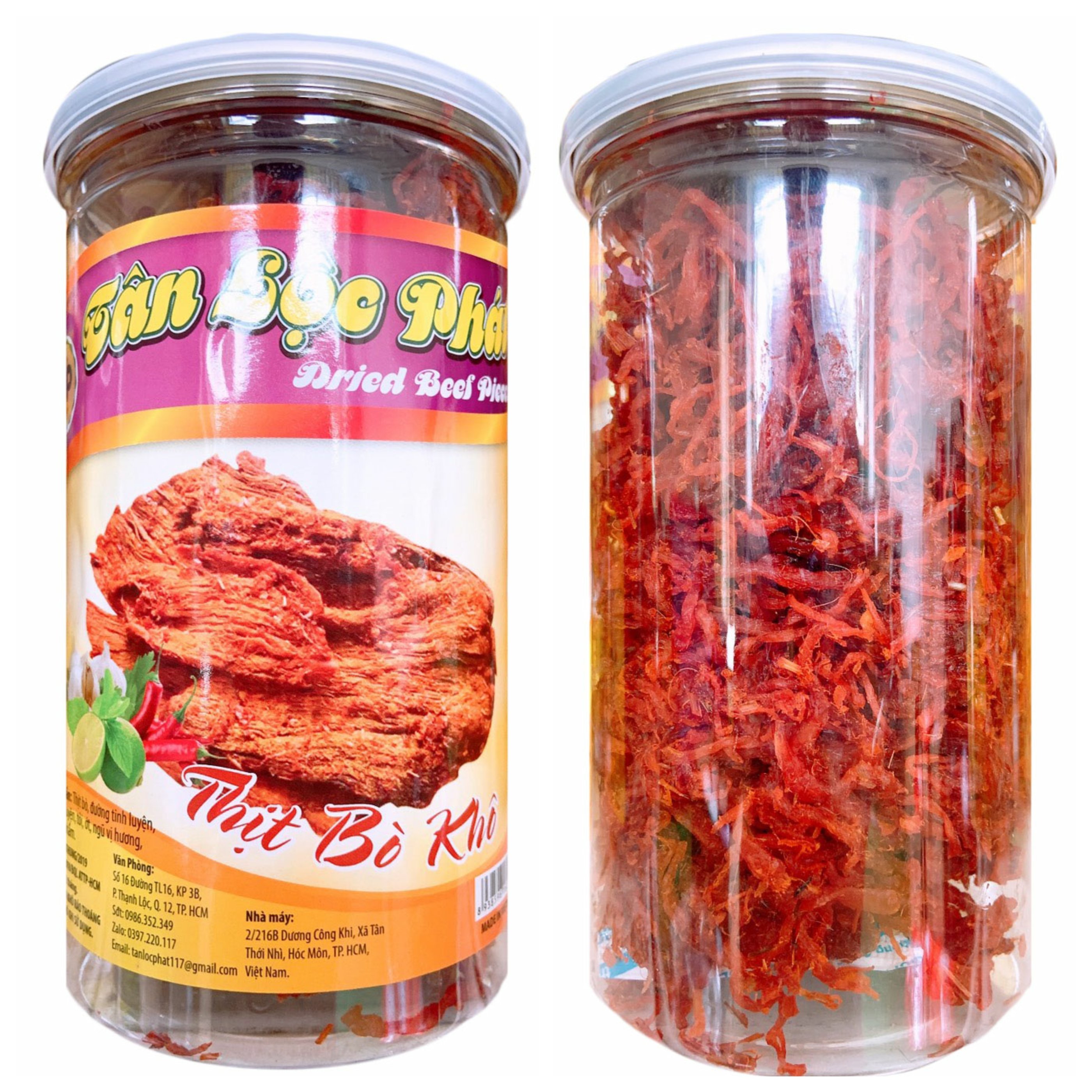 KHÔ BÒ SỢI DÙNG ĂN KÈM HOẶC TRỘN GỎI HÀNG LOẠI NGON - MỖI HŨ 300G