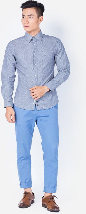 Áo Sơ Mi Nam Tay Dài Aligro ALGS027 - Xanh (Size