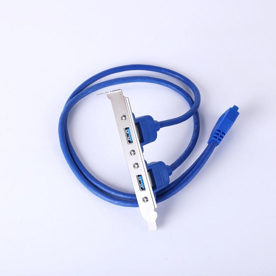 Mới 1 Kích Thước Đầy Đủ Giá Đỡ Bo Mạch Chủ 20pin Sang USB 3.0 Nữ Mặt Sau Đầu Kết Nối Cáp Có Khe Cắm PCI Đĩa