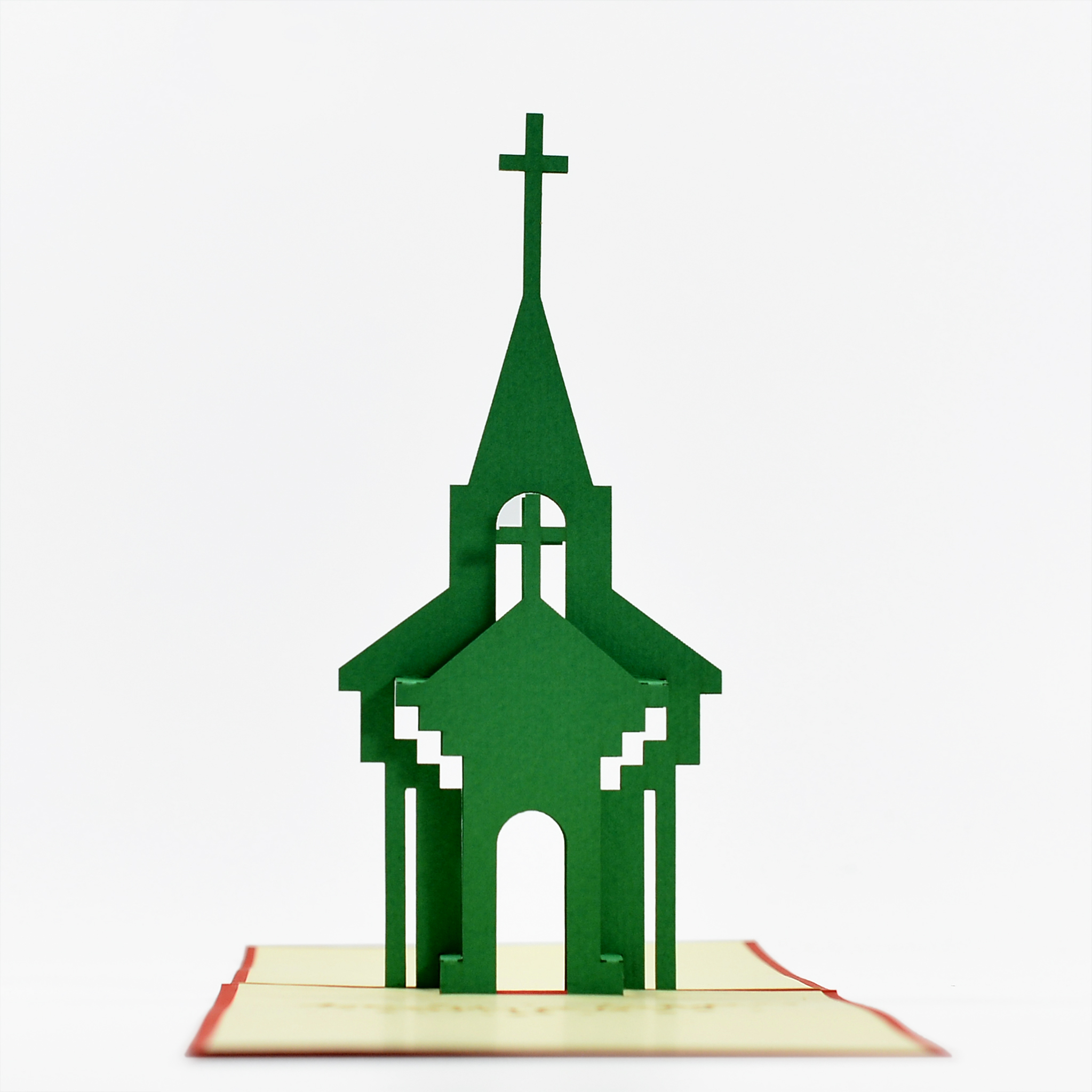Thiệp nổi 3D handmade The Church- Nhà thờ size 10x15 cm CN049