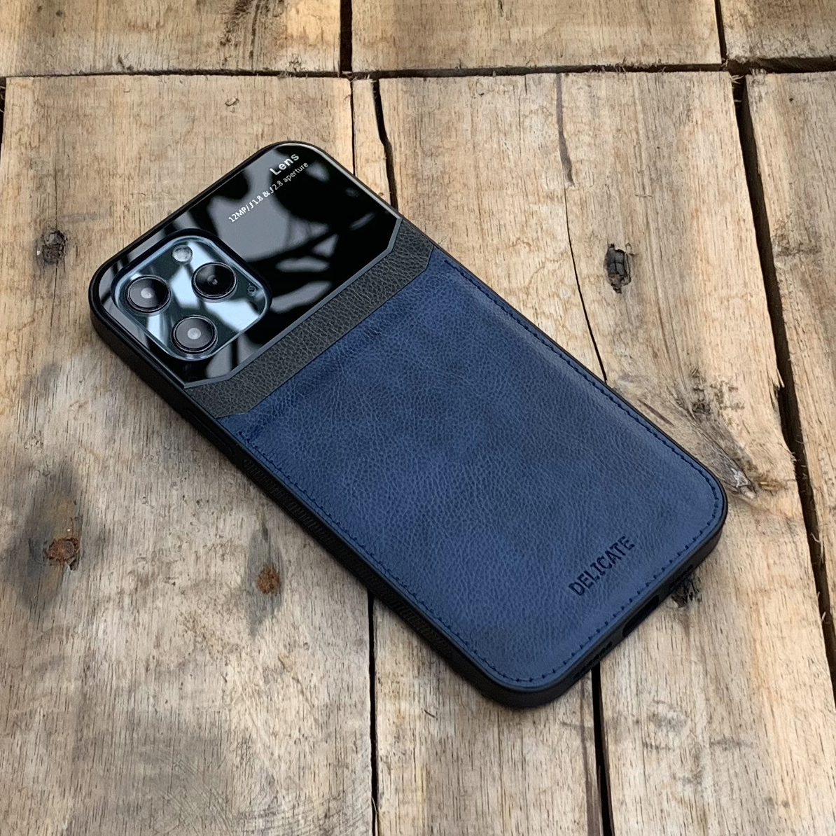 Ốp Lưng Da Kính Cao Cấp Dành Cho Iphone 12 Mini 12 12 Pro 12 Pro Max - Hàng Chính Hãng - Iphone 12 Pro Max - Màu Xanh