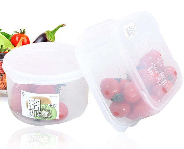 Combo 3 hộp nhựa đựng thực phẩm 830ml loại tròn có nắp nội địa Nhật Bản