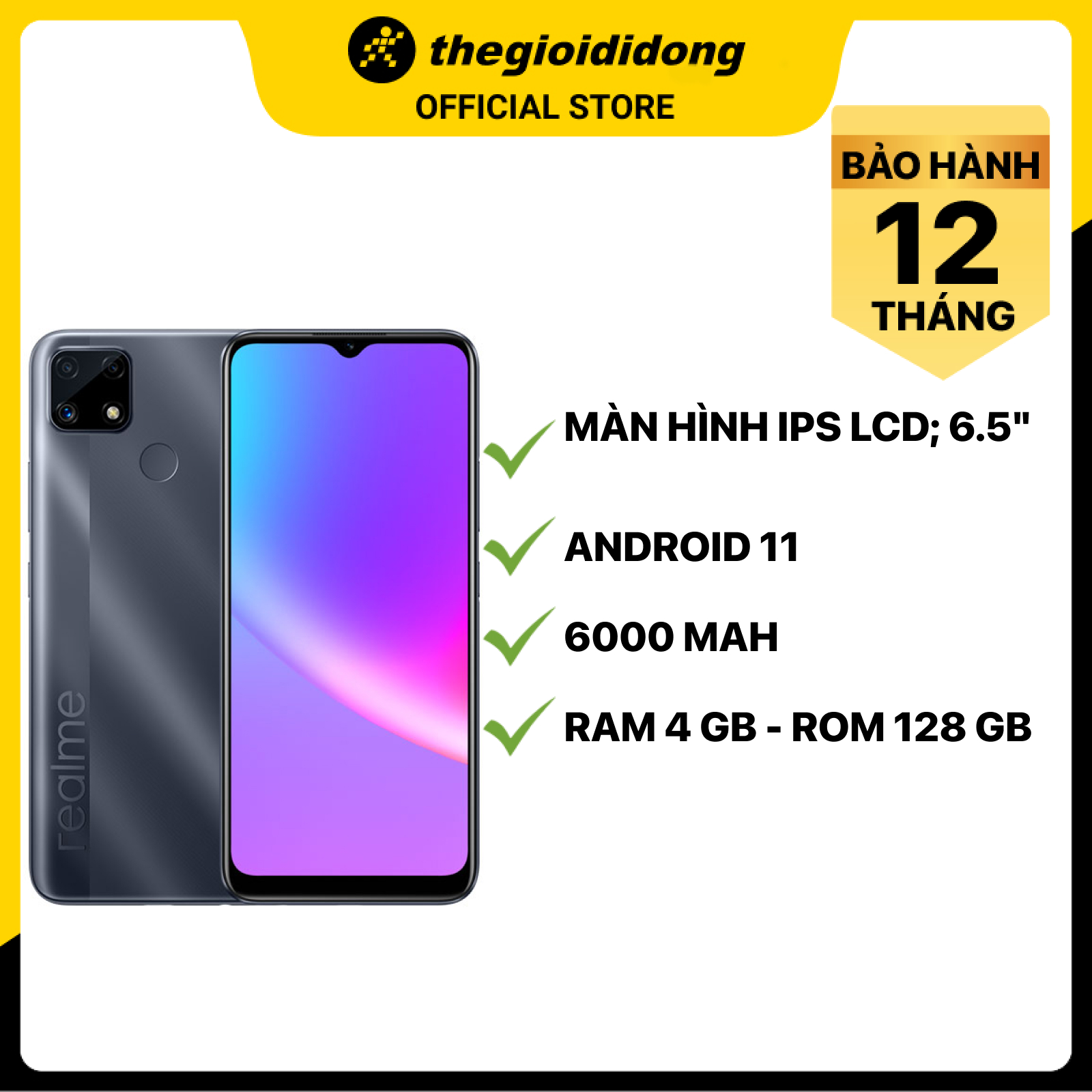 Điện Thoại Realme C25 (4GB/128GB) - Hàng Chính Hãng