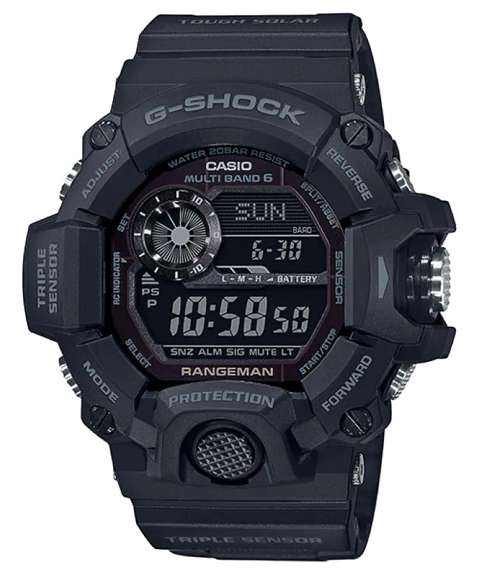 Đồng Hồ Nam Dây Nhựa Casio G-Shock GW-9400-1BDR Năng Lượng Mặt Trời | La Bàn | 3 Cảm Biến: Đo Nhiệt Độ, Đo Áp Suất, Đo Độ Cao | GW-9400-1B