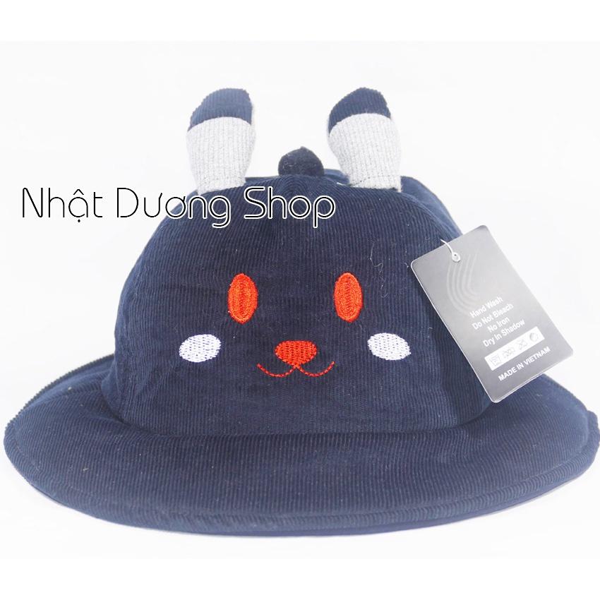 Mũ rộng vành trẻ em hình con mèo dễ thương -Chất liệu vải nhung cao cấp rất đẹp cho bé