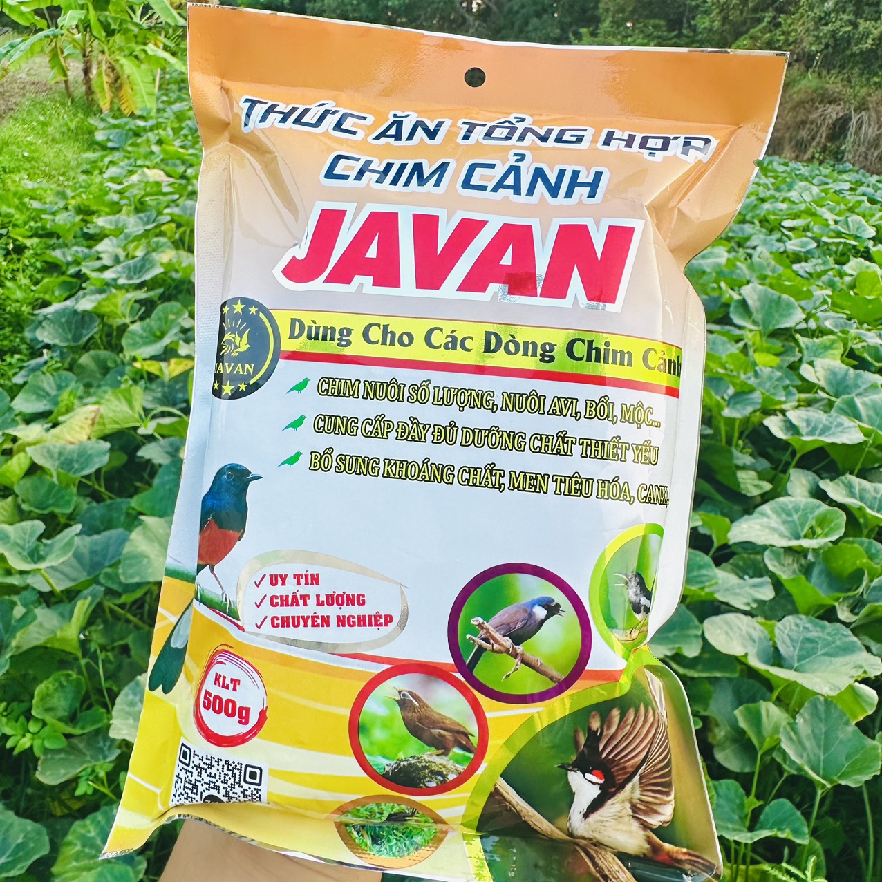Cám tổng hợp Javan dùng được cho nhiều loại chim cảnh, 500gram thức ăn chim cảnh