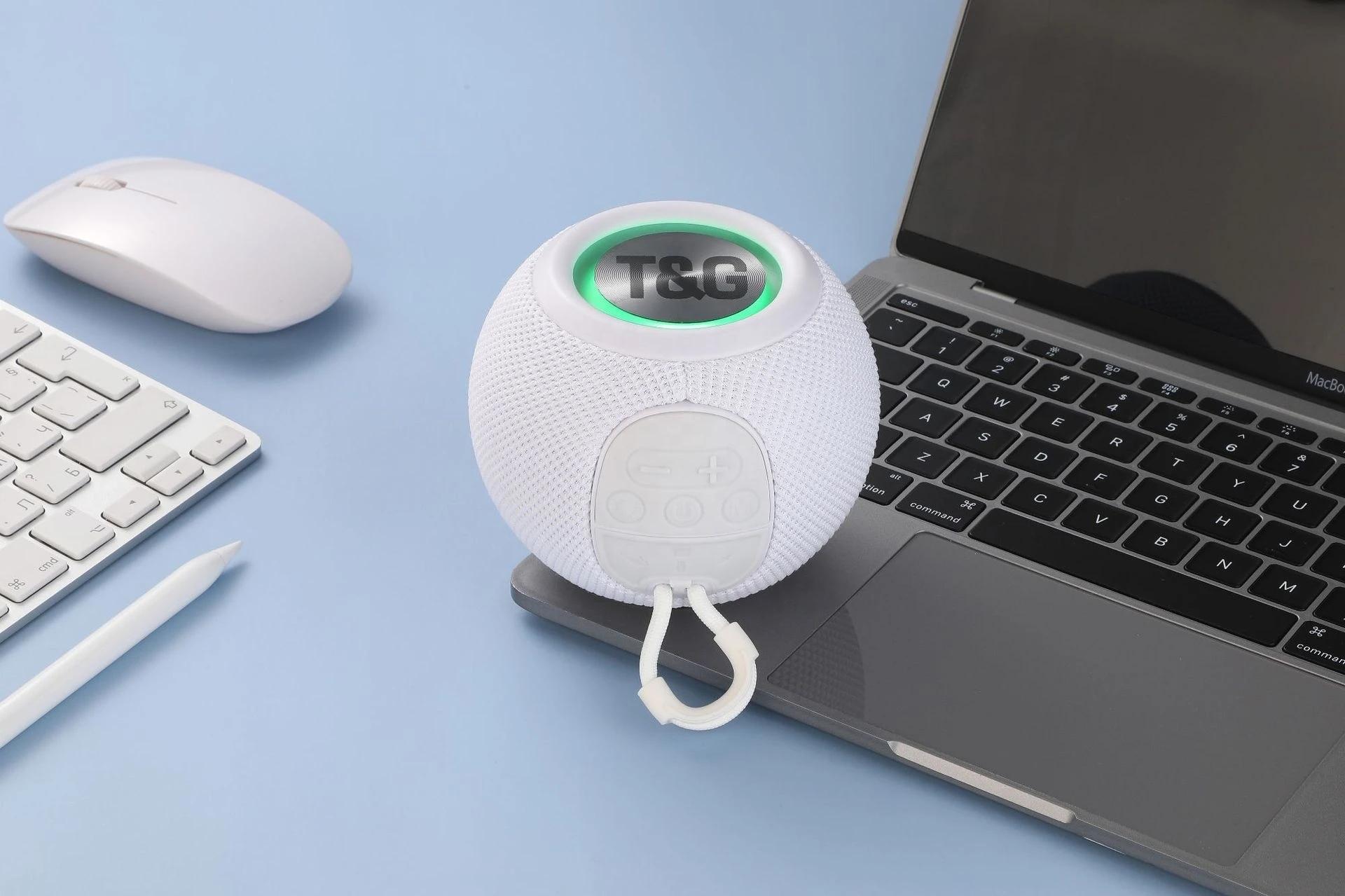 TG337 Loa di động Bluetooth không dây Loa ngoài trời chống thấm nước Dây buộc Loa siêu trầm vòm âm thanh nổi 3D đầy màu sắc Đài phát thanh Màu sắc: Đen