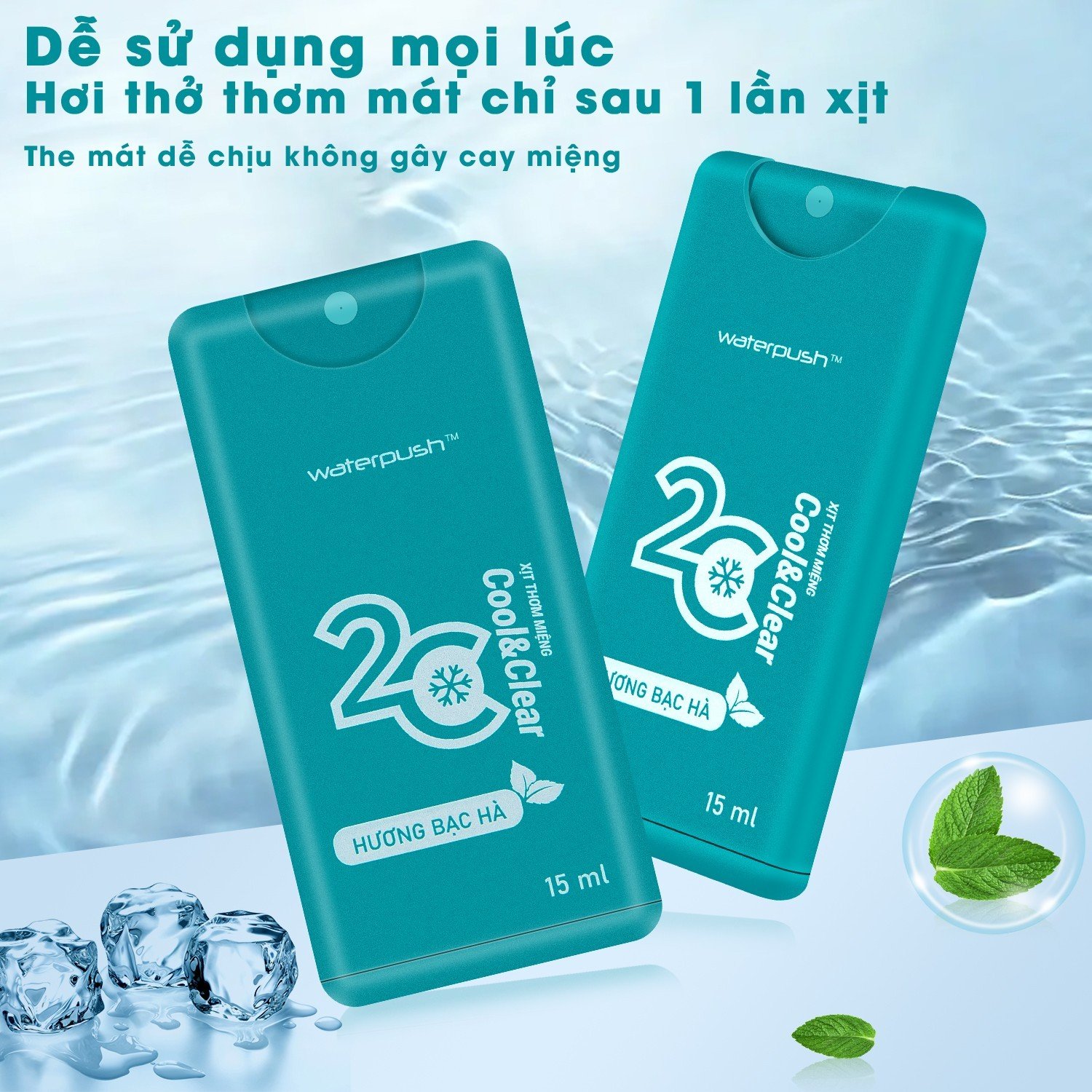 Xịt Thơm Miệng WaterPush 2C 15ml