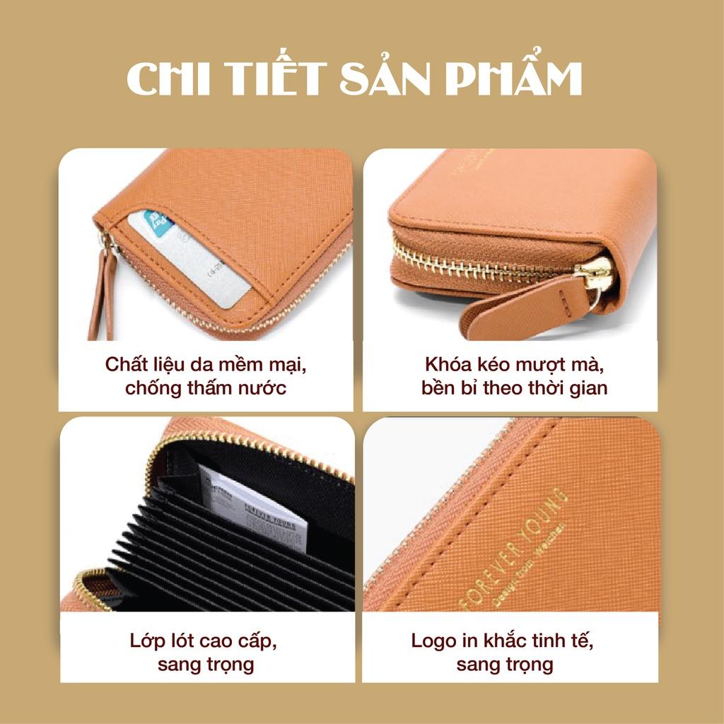 Ví nữ ngắn mini cầm tay thời trang PERFECT FOR YOU đựng tiền nhỏ gọn chất da xước cao cấp cực đẹp PFY30 - Micocah