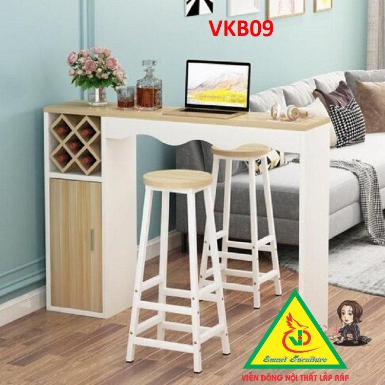 Quầy bar mini kết hợp tủ rượu VKB09 - Nội thất lắp ráp Viendong Adv