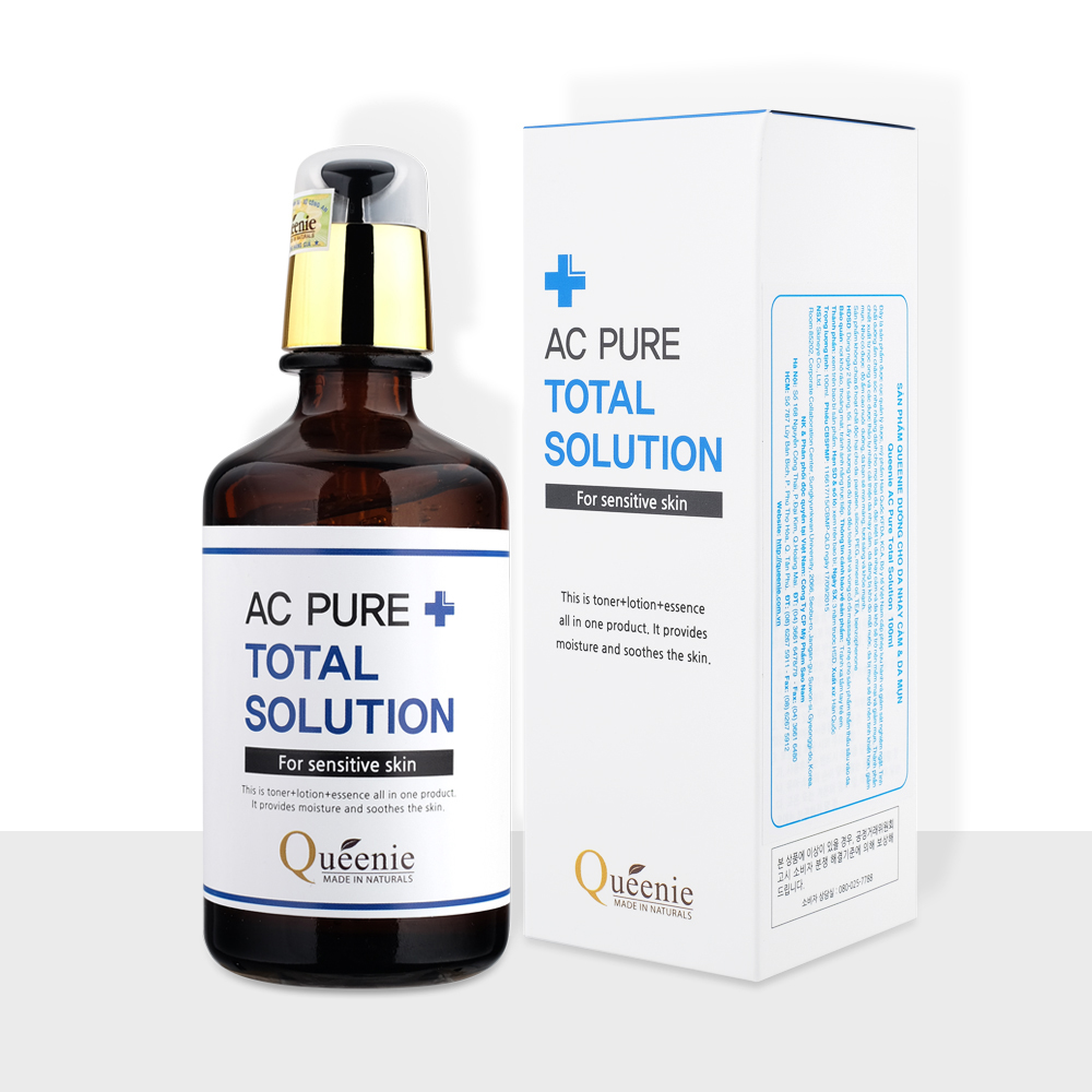 TINH CHẤT DƯỠNG TOTAL SOLUTION AC PURE QUEENIE 100ML - MỸ PHẨM HÀN QUỐC