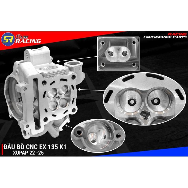 Đầu Bò Super Head Sum Racing CNC Porting Gắn Exciter