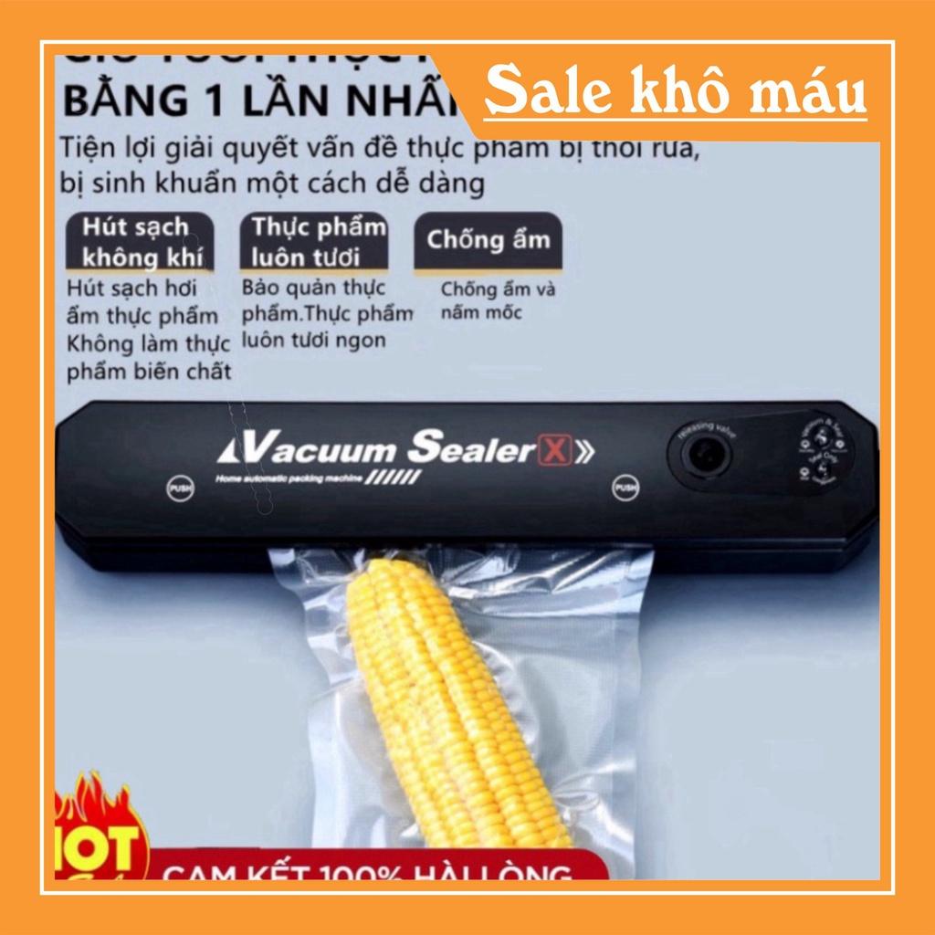 Máy Hút Chân Không Thực Phẩm Kèm Hàn Miệng Túi Vacuum Sealer ( tặng 10 túi hút )   - MTR Mart