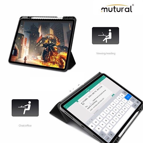Bao da cho iPad Pro 11 inch New 2020 hiệu Mutural Leather Jean Pencil chống sốc - Hàng nhập khẩu