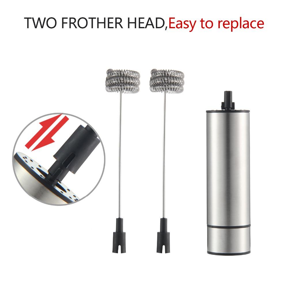 Điện Cầm Tay Sữa Frother Foamer Đôi Mùa Xuân Ba Mùa Xuân Whisk Đầu Khuấy Máy Xay Sinh Tố Mixer Khuấy Khuấy Cà Phê Công Cụ Sản Xuất